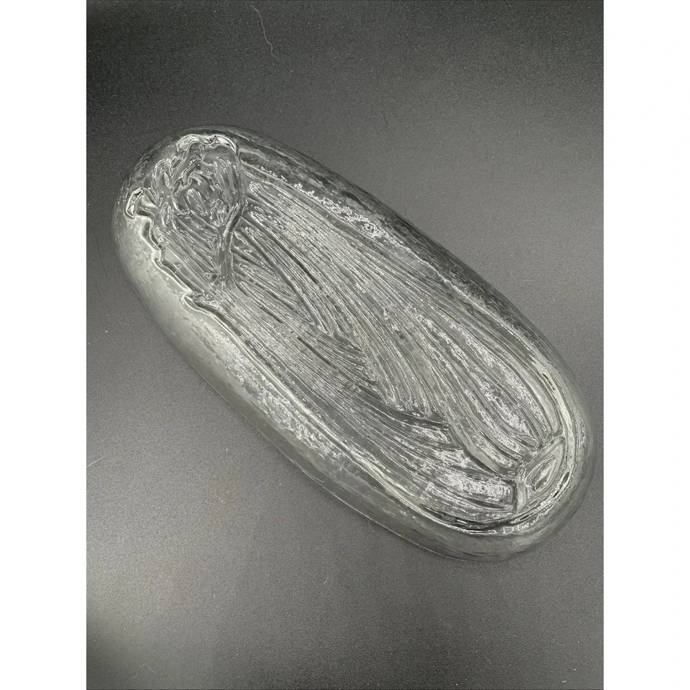 Vintage Pilgrim Glass Celery Dish Relish Tray Clear Heavy Pressed Art Glass 1970